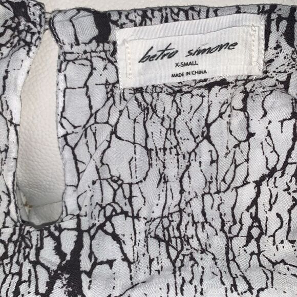 Betro Simone Rayon Lightweight Maxi Dress White Black Size XS - Picture 10 of 10